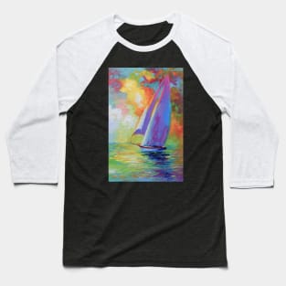 Sailboat in the sea Baseball T-Shirt